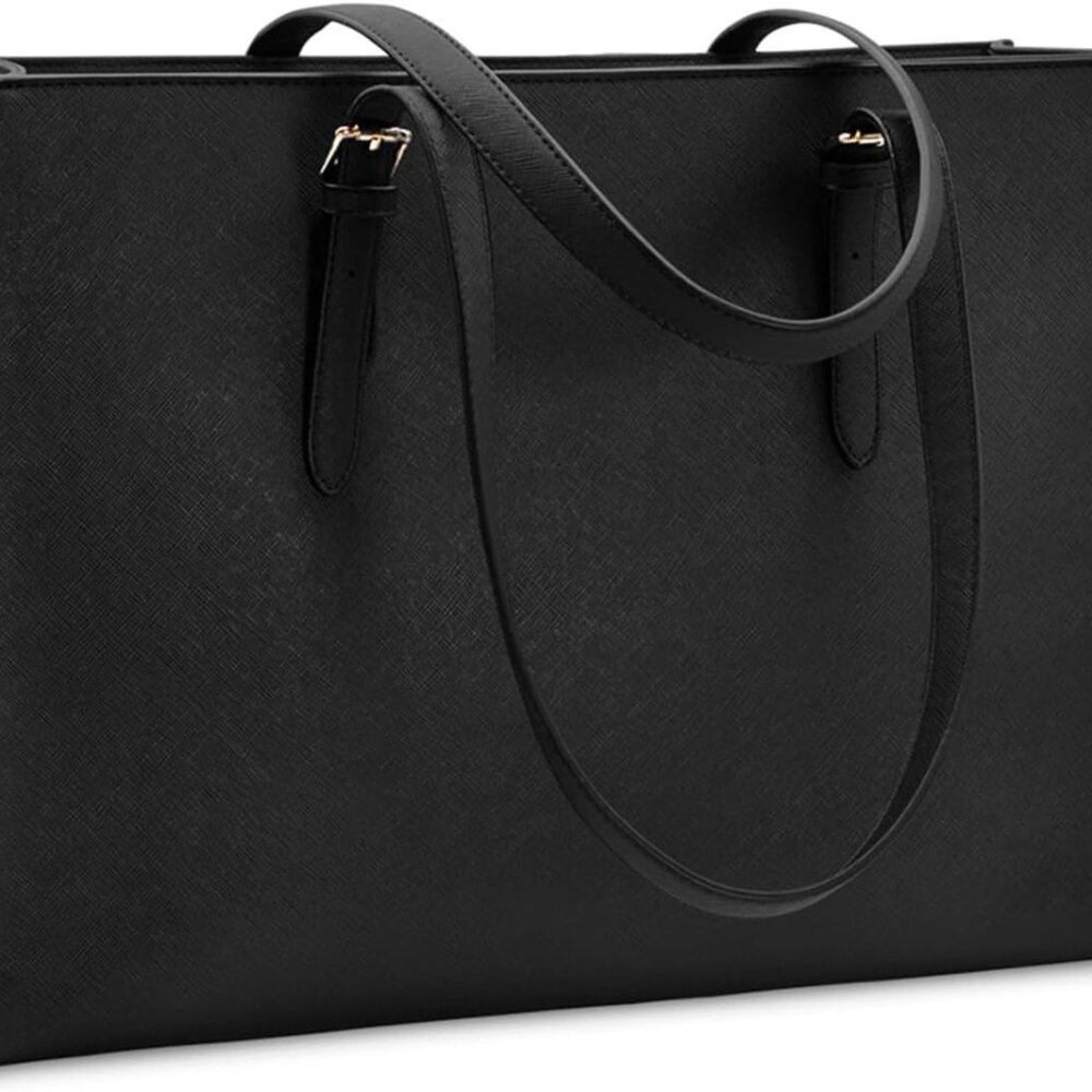 Laptop Bag for Women Waterproof Lightweight Leather 15.6 Inch Computer Tote Bag